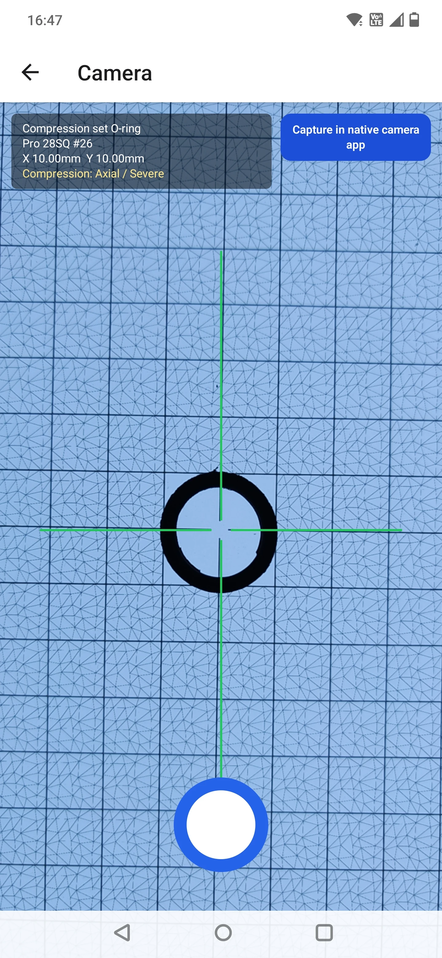 Capturing a ring for measurement